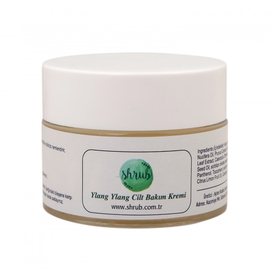 Doğal Ylang Ylang Cilt Kremi 50 gr (Yağlı ve Sivilceli Ciltlere)